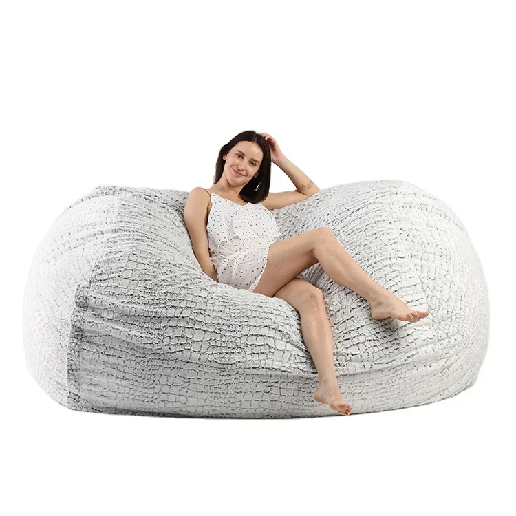 

6ft lazy sofa bed giant large big xxl xxxl bean bag lazy sofa foam stuffed lounger cover