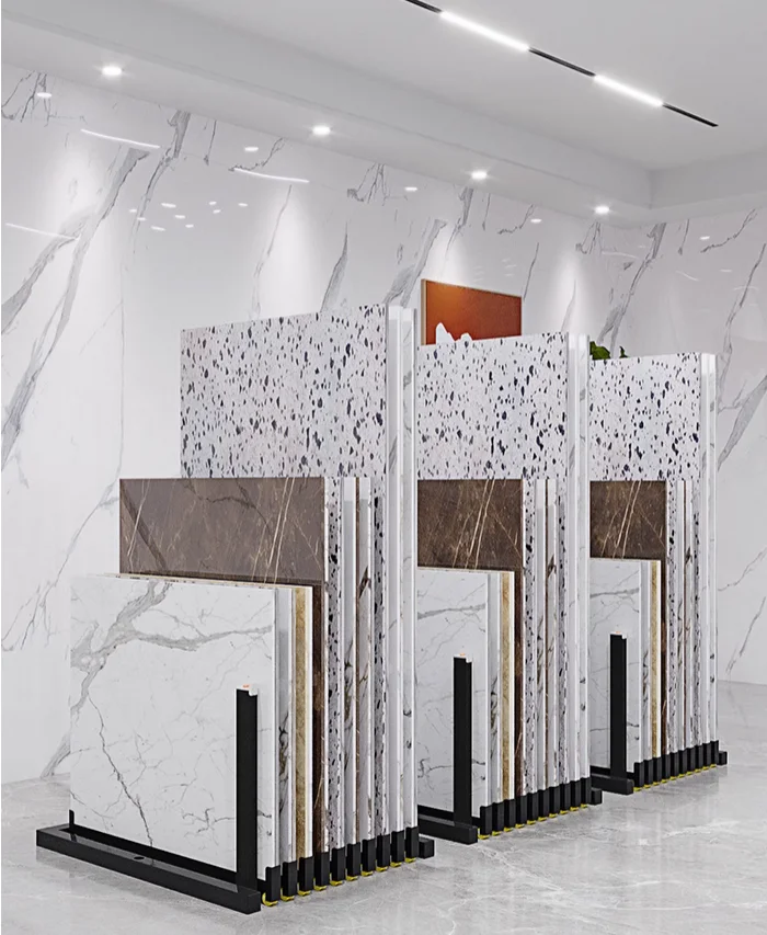 

Push pull large board and floor tile sample rack, rock board and marble shelf, adjustable and pull-out universal double-sided