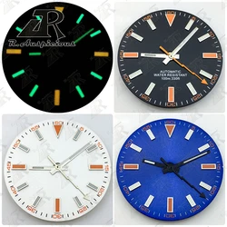 Dial with hand 29 mm black white and blue luminous dial with NH35 NH36 ETA2824 2836 PT5000 DG2813 3804 Miyota 8205 8215 movement