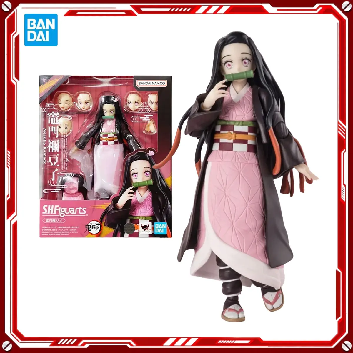 

Bandai Genuine Demon Slayer Anime Model Kits Kamado Nezuko Toys SHF 1/12 Action Figure Assembly Model Gift Christmas Present