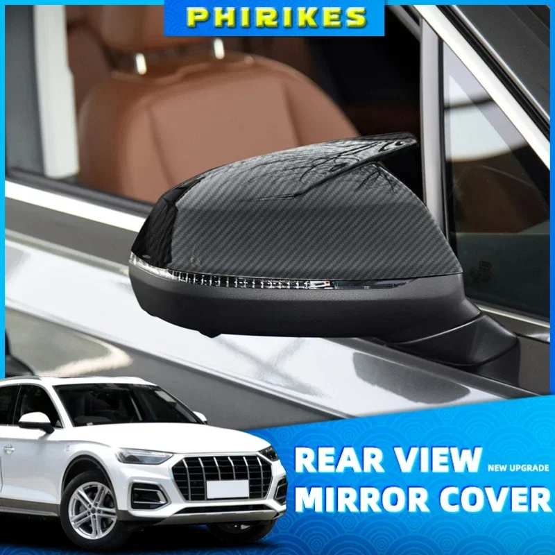 

Car Side Door Rearview Side Mirror Cover Cap For Audi Q5 Q5L SQ5 Q7 SQ7 FY 4M Sline 2016-2020