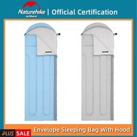 Naturehike 1-2 Person Ultralight Hooded Envelope Sleeping Bag Splicable Outdoor Portable Camping Travel Tent Cotton Sleeping Bag