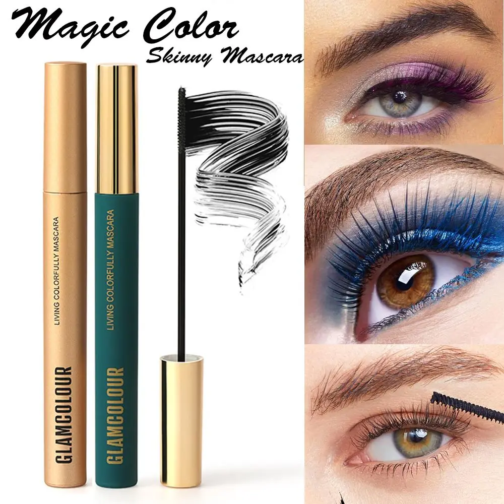 Hot Eyelash Mascara Volume Silk Fiber Mascara Magic Color Waterproof Skinny Eye Lash Curling