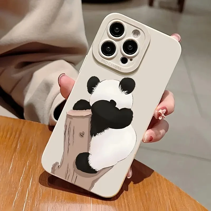 Panda Sitting on A Tree Phone Case for iPhone 16 Cases for iPhone 11 15 12 11 14 13 Pro Max 7 8Plus X XR XS SE2 Shockproof Cover