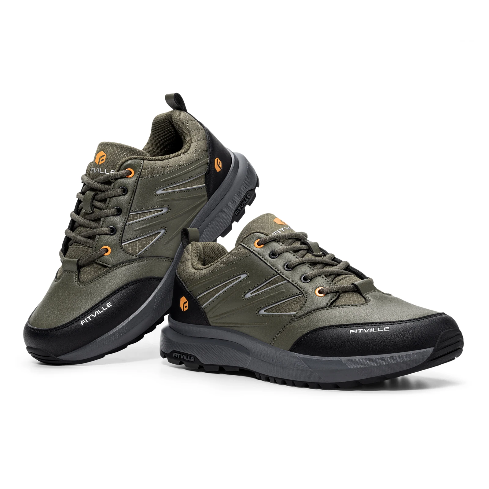 FitVille Outdoor Herren Wanderschuhe Extra Breiter Zehenbereich Trekkingschuhe Sneakers für Männer mit Rutschfester Sohle – Detail 17
