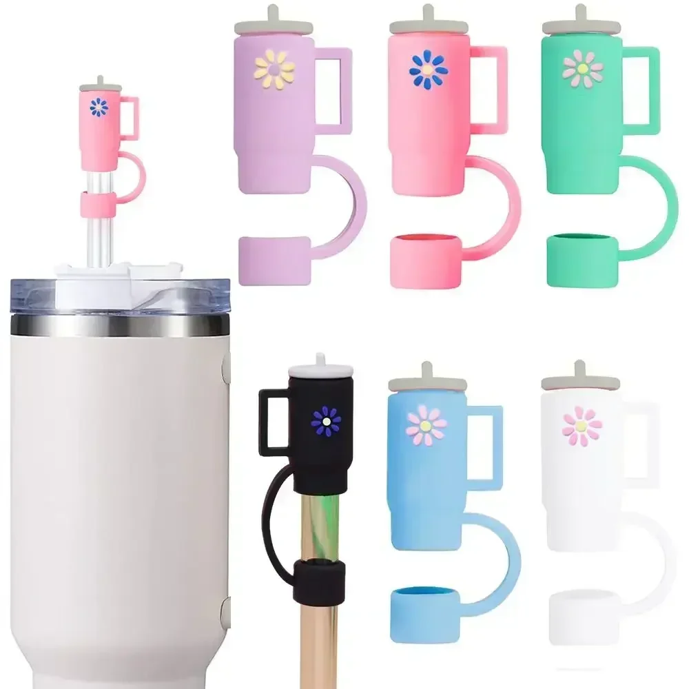 Silicone Straw Cover Caps Compatible 10mm for Stanley Cup Reusable Straw Tip Covers Drinking Straws Plug Home Kitchen Party 2025