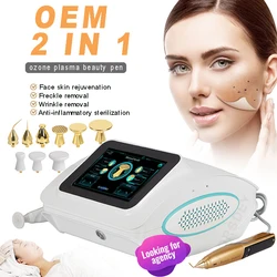 Ozone Plasma Machine RF 2in1 Fibroblast Plasma Wrinkle Removal Lifting Therapy Face Skin Rejuvenation Patches Removal