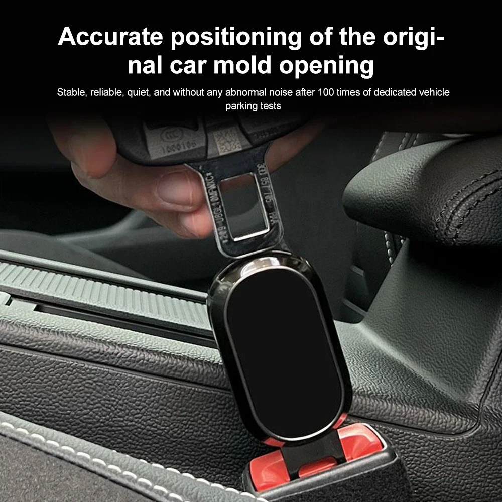 Metal Car Seat Belt Clip Buckle Extender One Button To Release 1/2 Pieces Safety Seat Belt Lock Buckle Plug 2cm Insert Socket