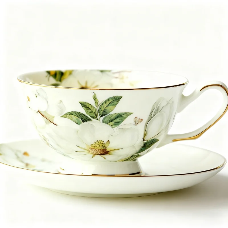 Keramik-Teetasse, europäische Kaffeetasse aus Bone China, Nachmittagstee-Set, kreative englische Schwarzteetasse, Wasserbecher im pastoralen Stil