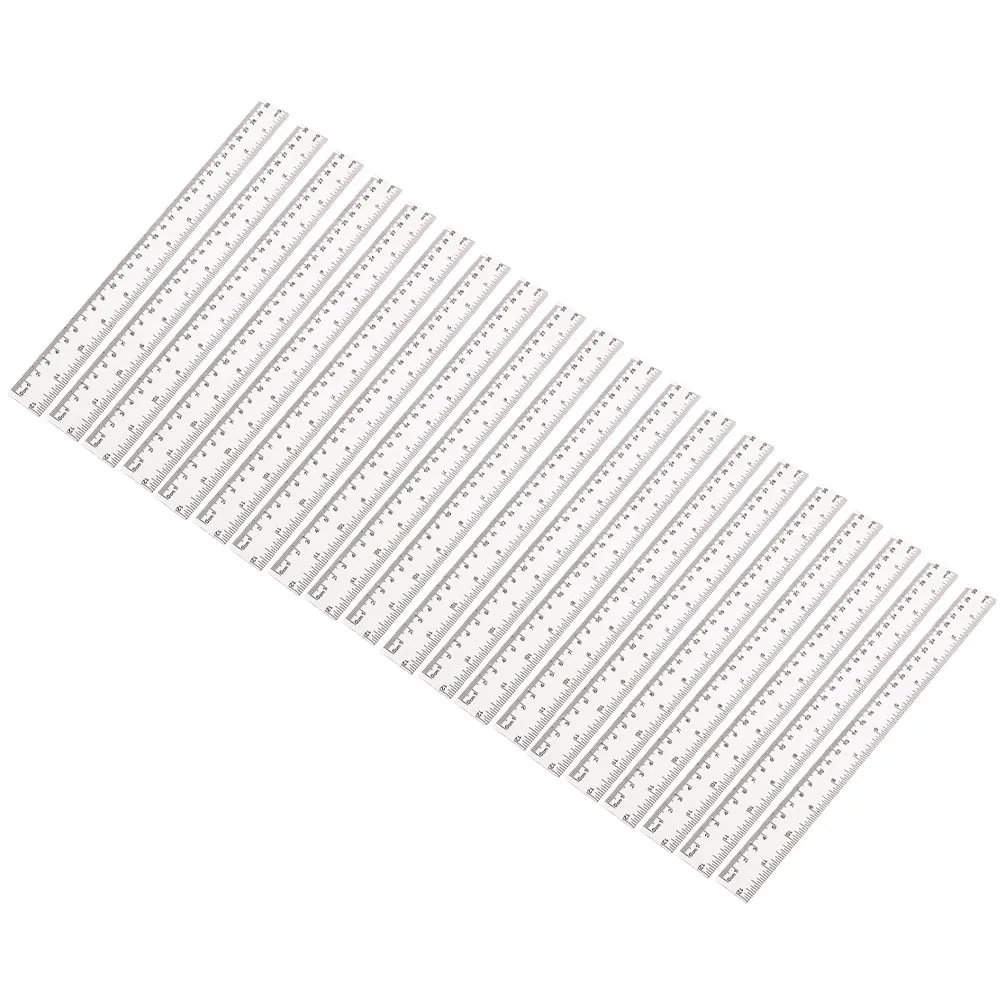 

50 Pcs Set Measuring Ruler Student Drafting Tools Straight Plastic Office Drawing
