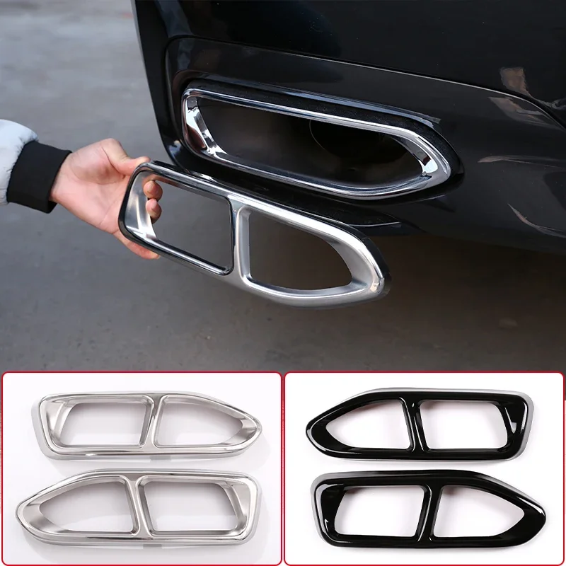 

Stainless Steel Tail Throat Pipe Modified Cover Trim For BMW 7 Series G11 G12 2016-2020 Car Exhaust Tail Pipes Decoration Frame