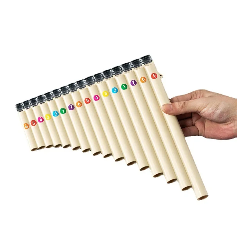 16 18 Pipe Pan Flute G-G3 Key Pan Pipes ABS Panpipes Chinese Traditional Woodwind Instrument With Carry Bag Musical Instruments