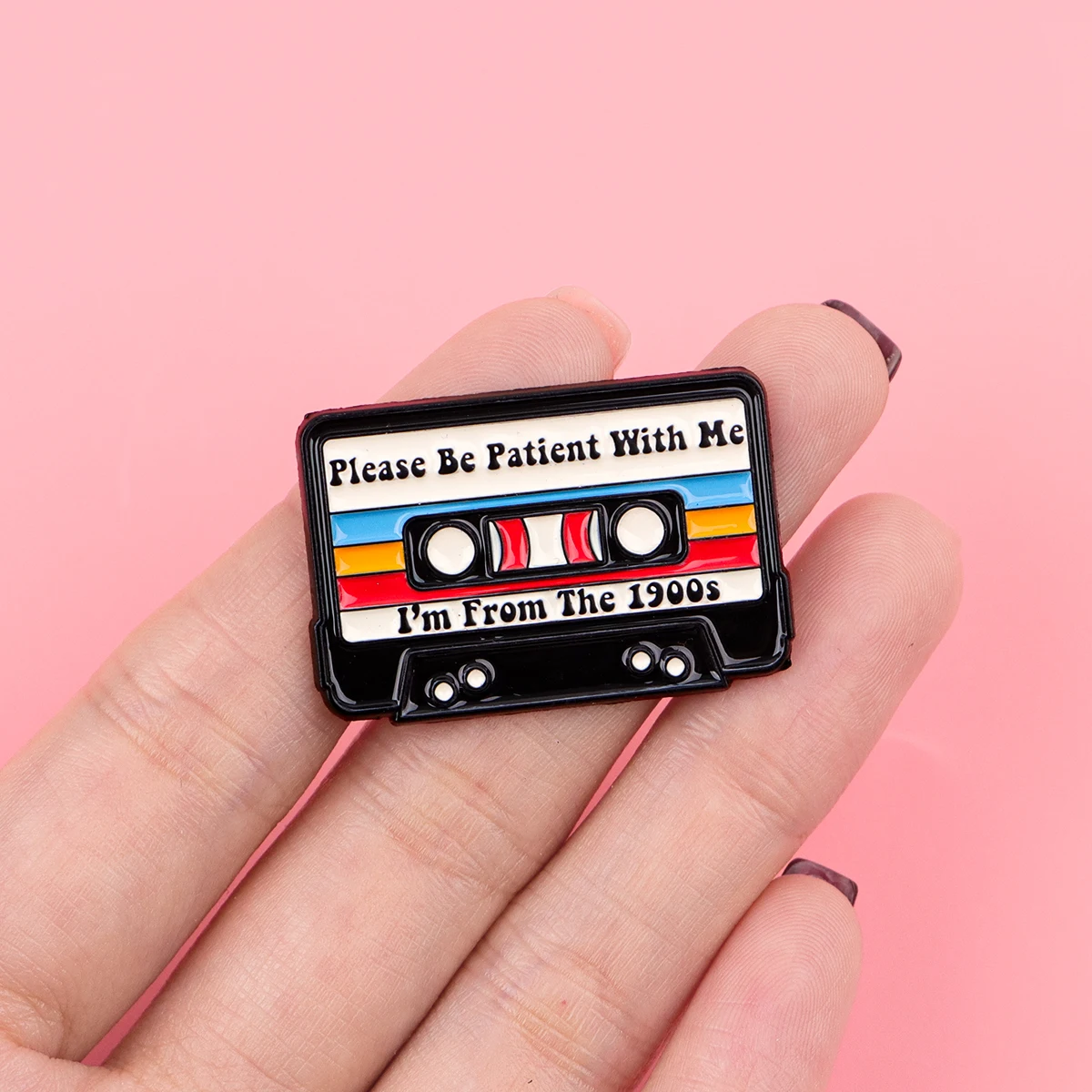 Vintage Retro 90s Enamel Pin, Nostalgic Gift