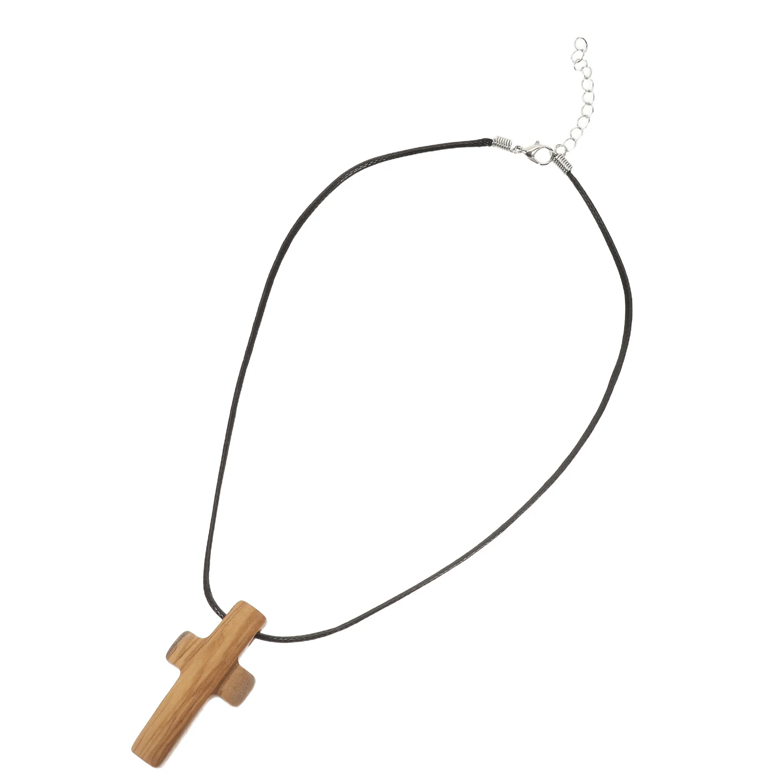 

Wooden Hand Carved Natural Wood Pendant Religious Charm for Church Prayer Easter Spiritual Jewelry for Men Women