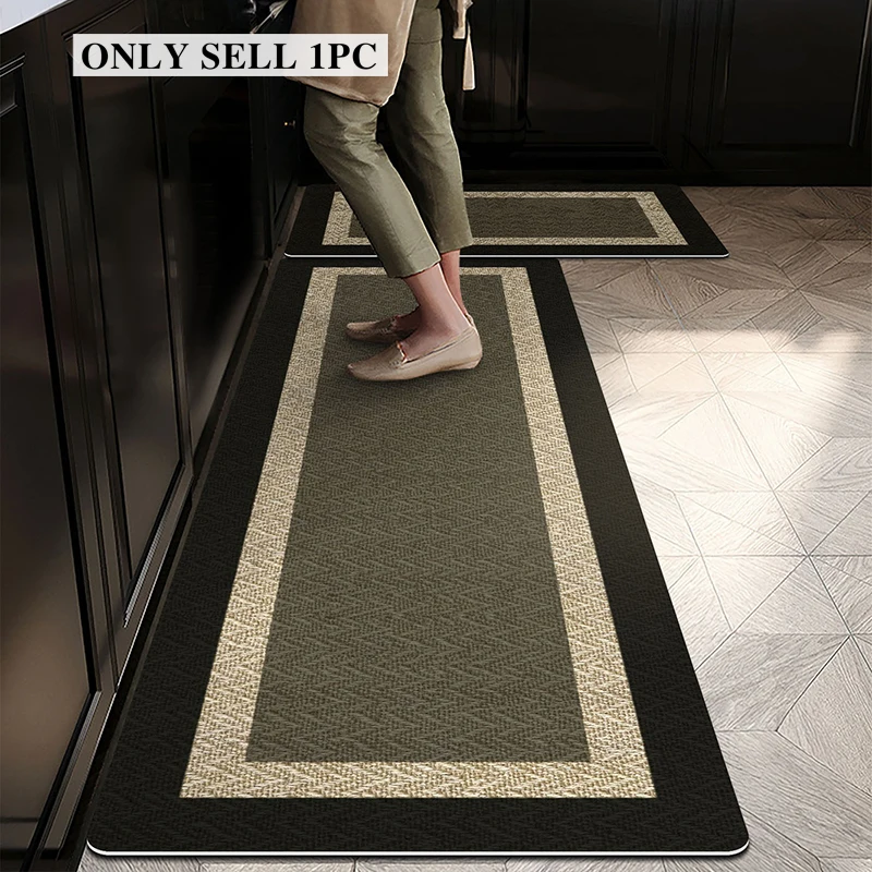 

Kitchen Floor Mat Non-slip Rug PVC Leather Carpet Long Foot Mats Waterproof Carpets Home Decoration Rugs Alfombra De Cocina