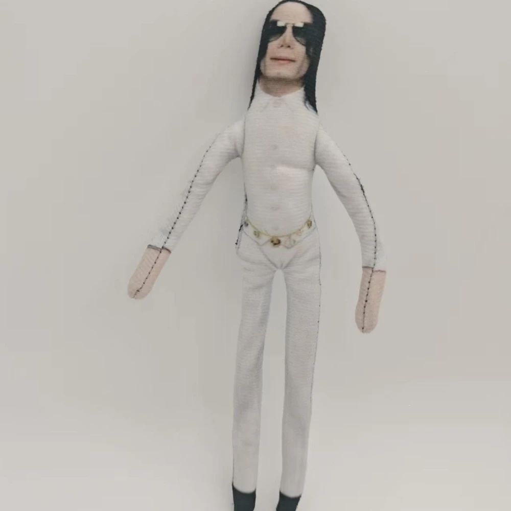 28cm Michael Jackson Plush Doll Anime Cosplay Abstract Stuffed Figure Room Decoration Joint Mobility Gift