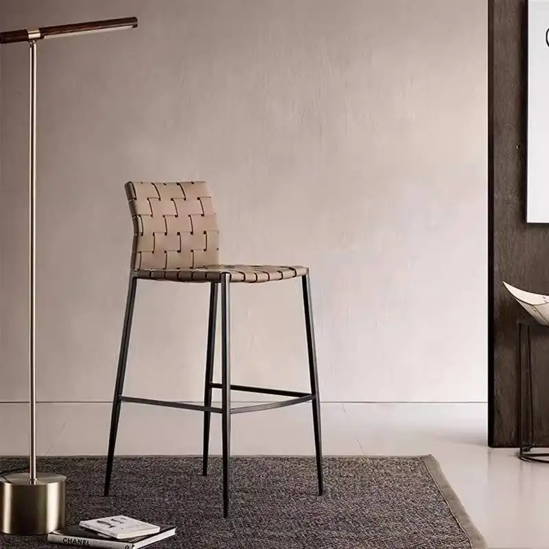 

Indusrial Design Bar Chair Minimalist White Simple Nordic High Bar Chair Counter Ergonomic Cafe Taburetes De Bar Club Furniture