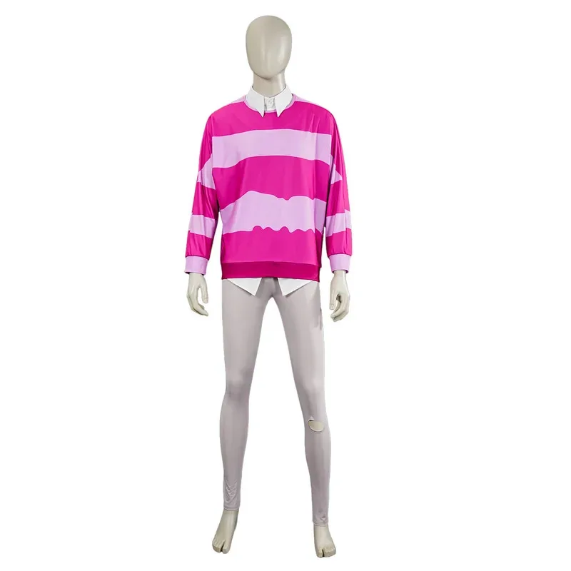 

In stock boys baby only cosplay costume pink striped long sleeves wig Halloween party uniform daily casual wear