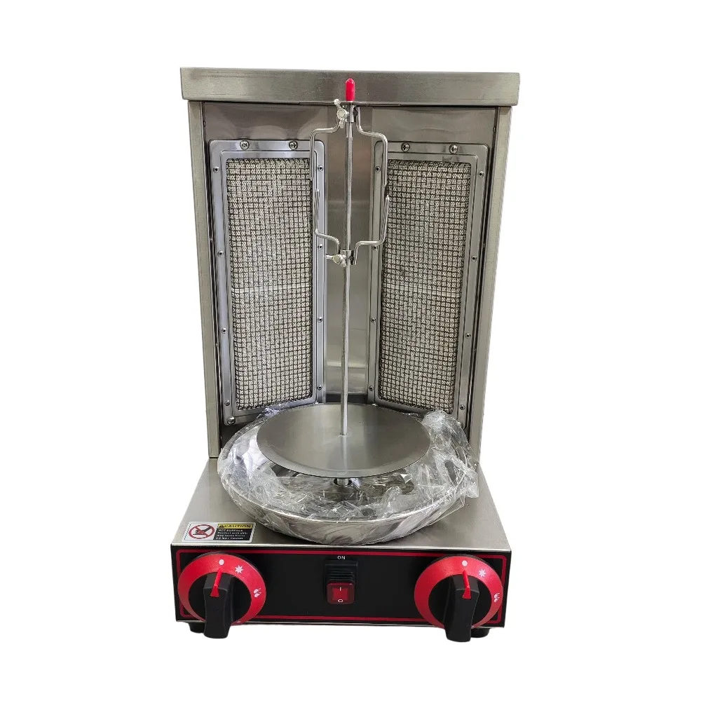 Stainless Steel Gas Chicken Rotisserie Machine, Mini Shawarma Grill, Rotisserie Oven for Commercial Use, BBQ Roaster