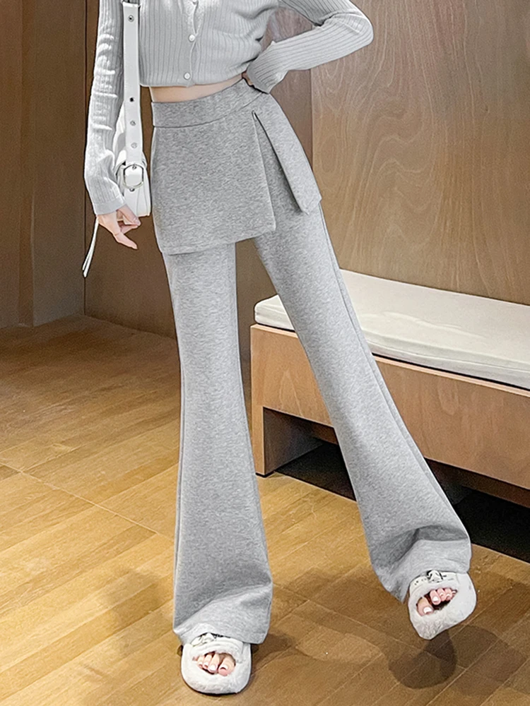 

Женские повседневные брюки с высокой талией, пэчворк, зауженные, слегка расклешенные, однотонные, широкие, длинные, весна 2026, новинка