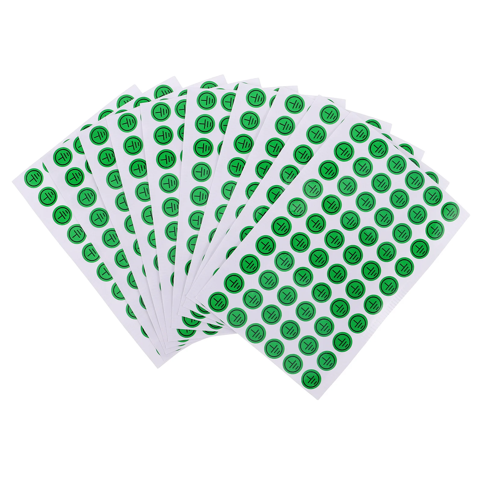 10 Pcs Mechanical Stickers Ground Wire Identification Electric Fence Sign Panel Green Accessories Warning Supplies