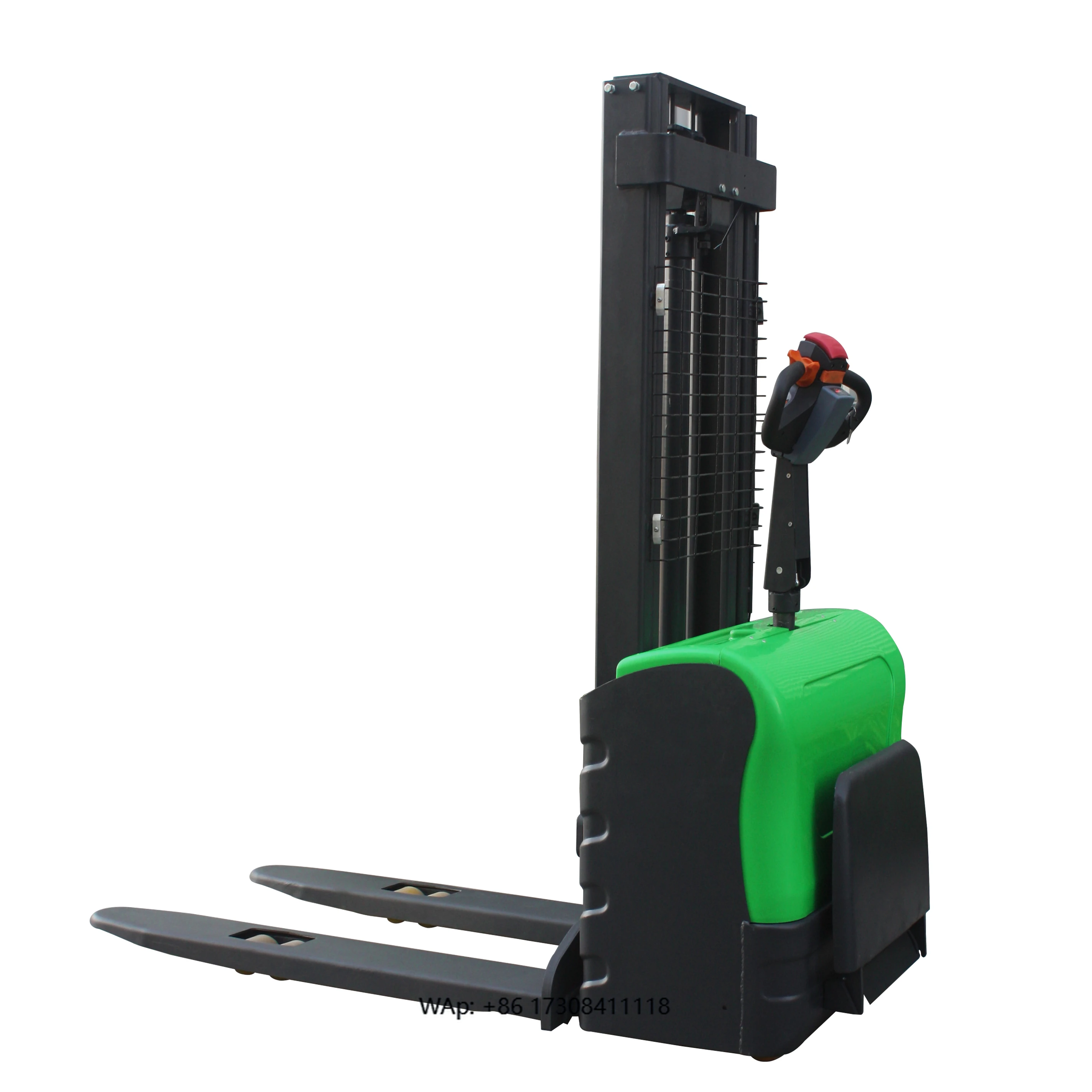 Empilhador elétrico portátil tipo stand-on, 3m, 4m, levantador, carregamento e descarga, empilhadeiras, paletes elétricos