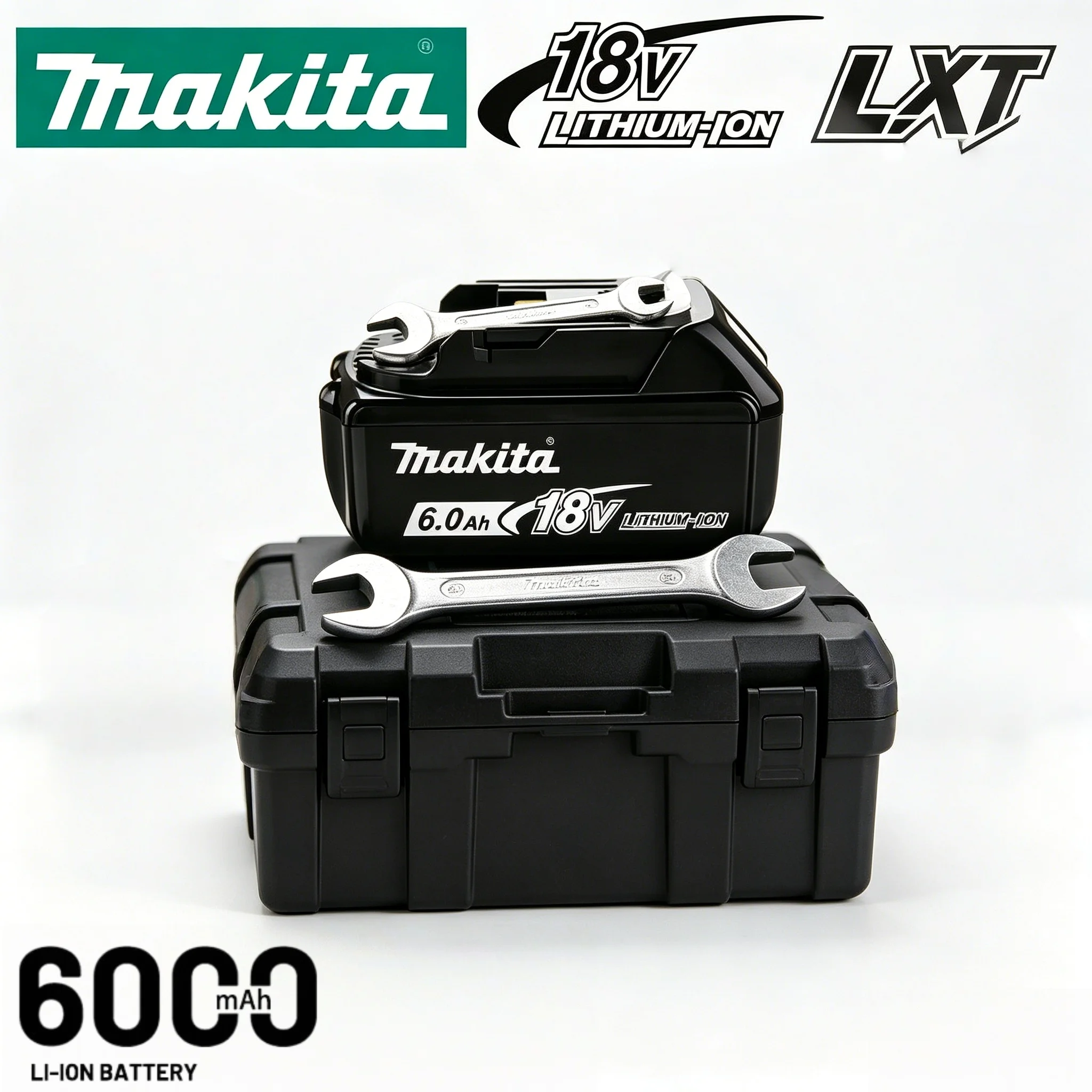

Lithium Battery, Original Makita BL1860, 18V, 6.0Ah, Compatible with BL1815, BL1840, BL1850, BL1830B for LXT Cordless Tools