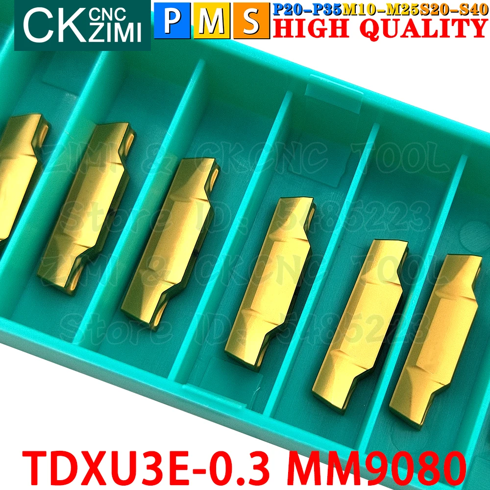 TDXU3E-0.3 MM9080 TDXU3E 0.3 Carbide Inserts Cutting Grooving Inserts Tools TDXU CNC Parting Metal Lathe Milling Turning Tools