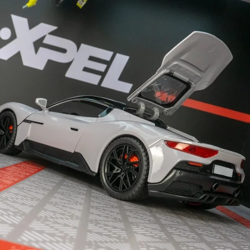 Para 1:22 maserati mc20 liga supercar modelo portas de carro e capô do motor tronco pode ser aberto com funções de som e iluminação