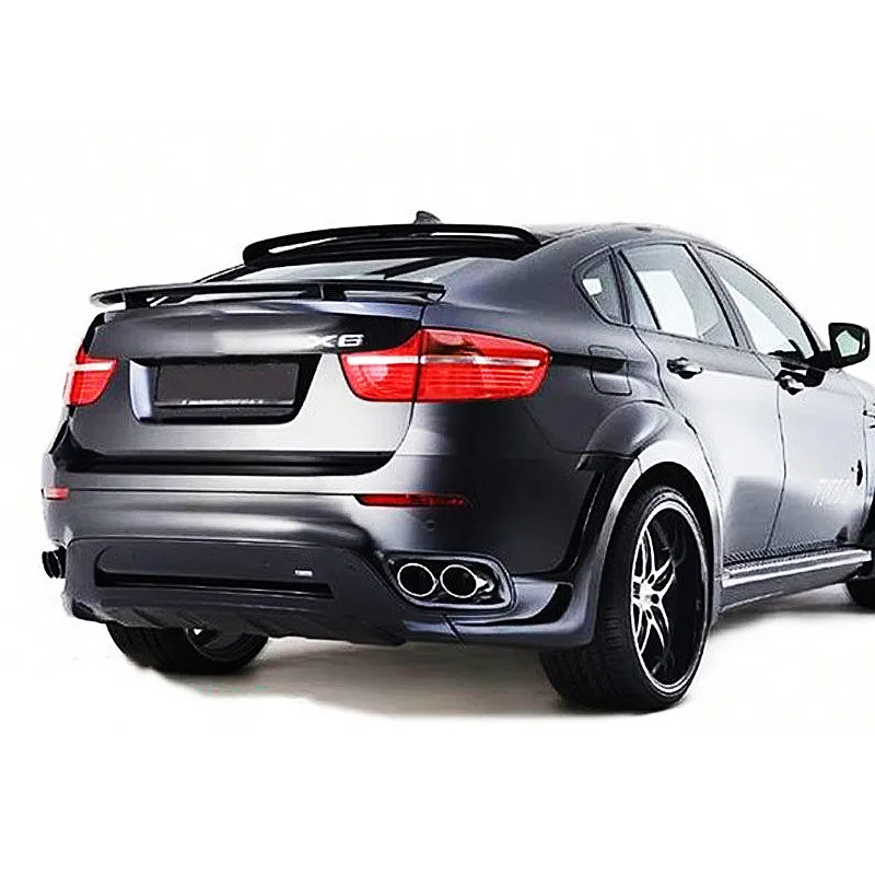 For BMW X6 F16 2009 10 11 12 13 14 15 Car Rear Roof Window Trunk Lid Spoiler Wings Black Carbon Exterior Tuning Accessories Part