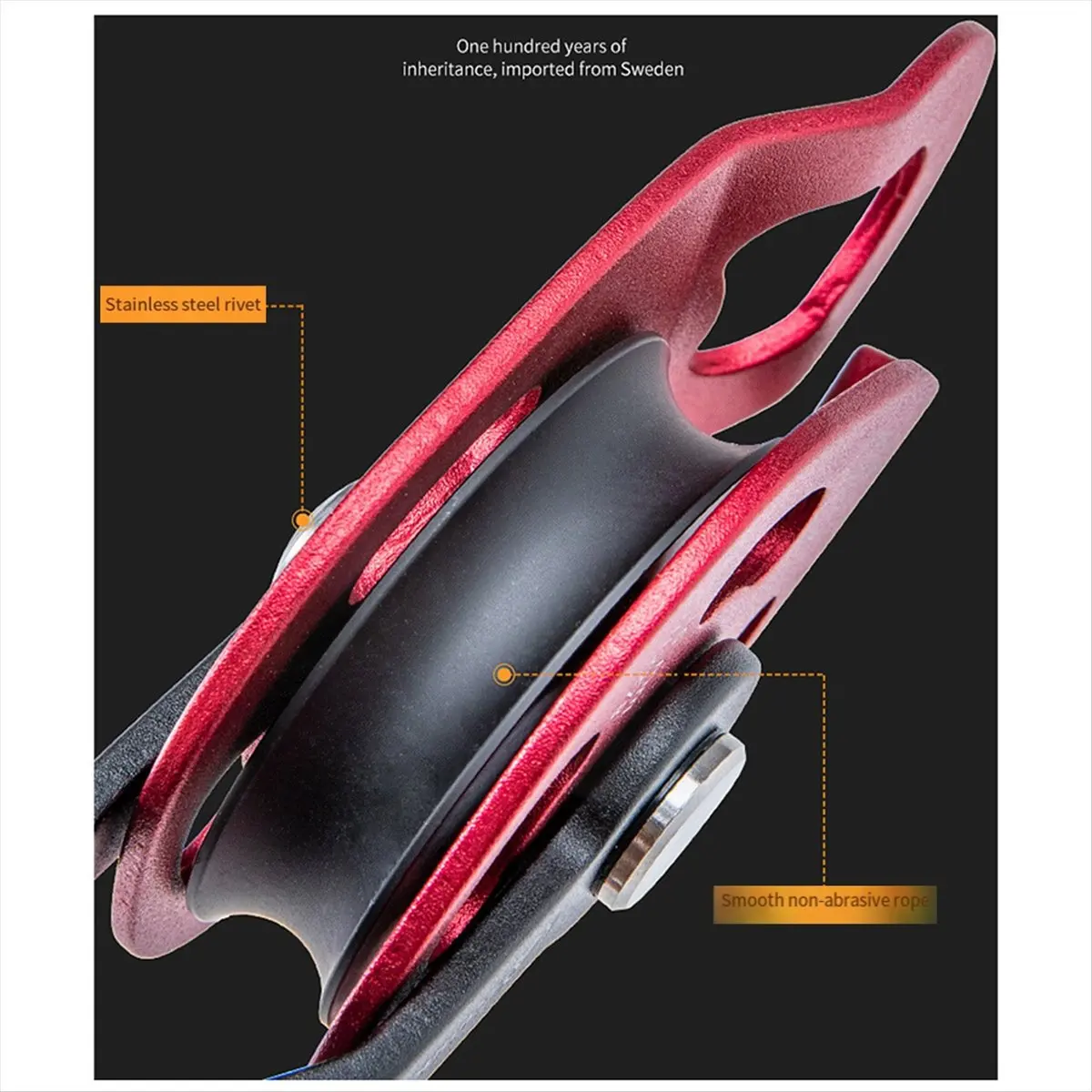 

friendly-Ascender Lifting Pulley 4KN Climbing Locking Rigging Lifter Outdoor Portable Emergency Mountaineering Equipment