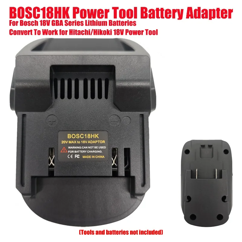 BOSC18HK Power Tool Battery Adapter for Bosch 18V GBA Series Lithium Batteries Convert To Work for Hitachi/Hikoki 18V Power Tool