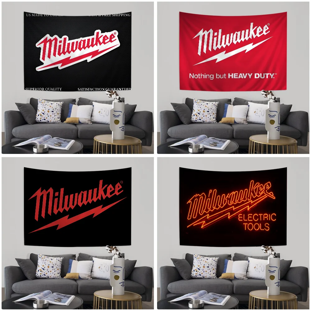 M-Milwaukee Hippie Wall Hanging Tapestries Art Science Fiction Room Home Decor Kawaii Room Decor