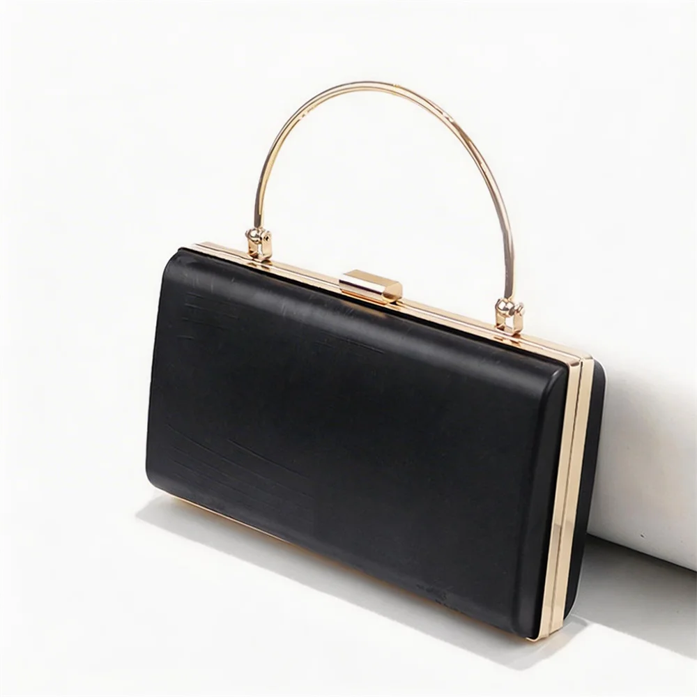 

Purse Frame With Plastic Black Cover Two Parts 22cm Square Box Clasp Accessories Clasp Bag DIY Material Handmade Frames Handle