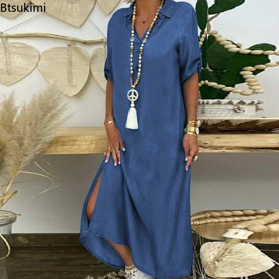 Plus Size 4XL 5XL Casual Denim Dress for Women Spring Summer Dresses Lapel Split Loose Long Ladies Jeans Dress Vestidos Female - AliExpress 200000345 Plus Size 4XL 5XL Casual Denim Dress for Women Spring Summer Dresses Lapel Split Loose Long Ladies Jeans Dress Vestidos Female - AliExpress 200000345