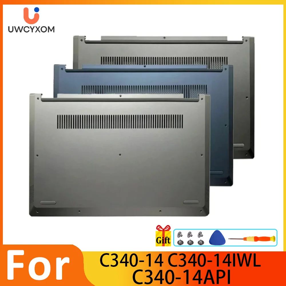 

New case for IdeaPad C340-14 Flex-14 14IWL 14API 14IML Lower Bottom Case Base Cover 5CB0S17313