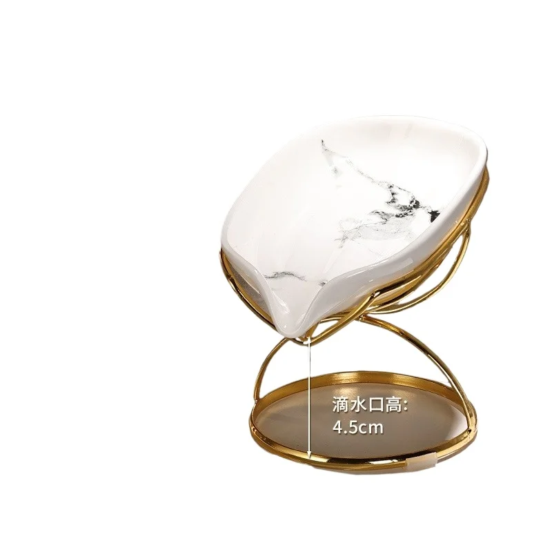 

Light luxury soap box Drain soap box Storage rack Bathroom No punching Wall hanging Household