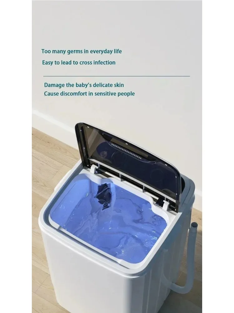 Thuis halfautomatische 7,5 liter grote draagbare mini-wasmachine met enkele emmer, was- en schudfunctie, grote capaciteit - afbeelding 2