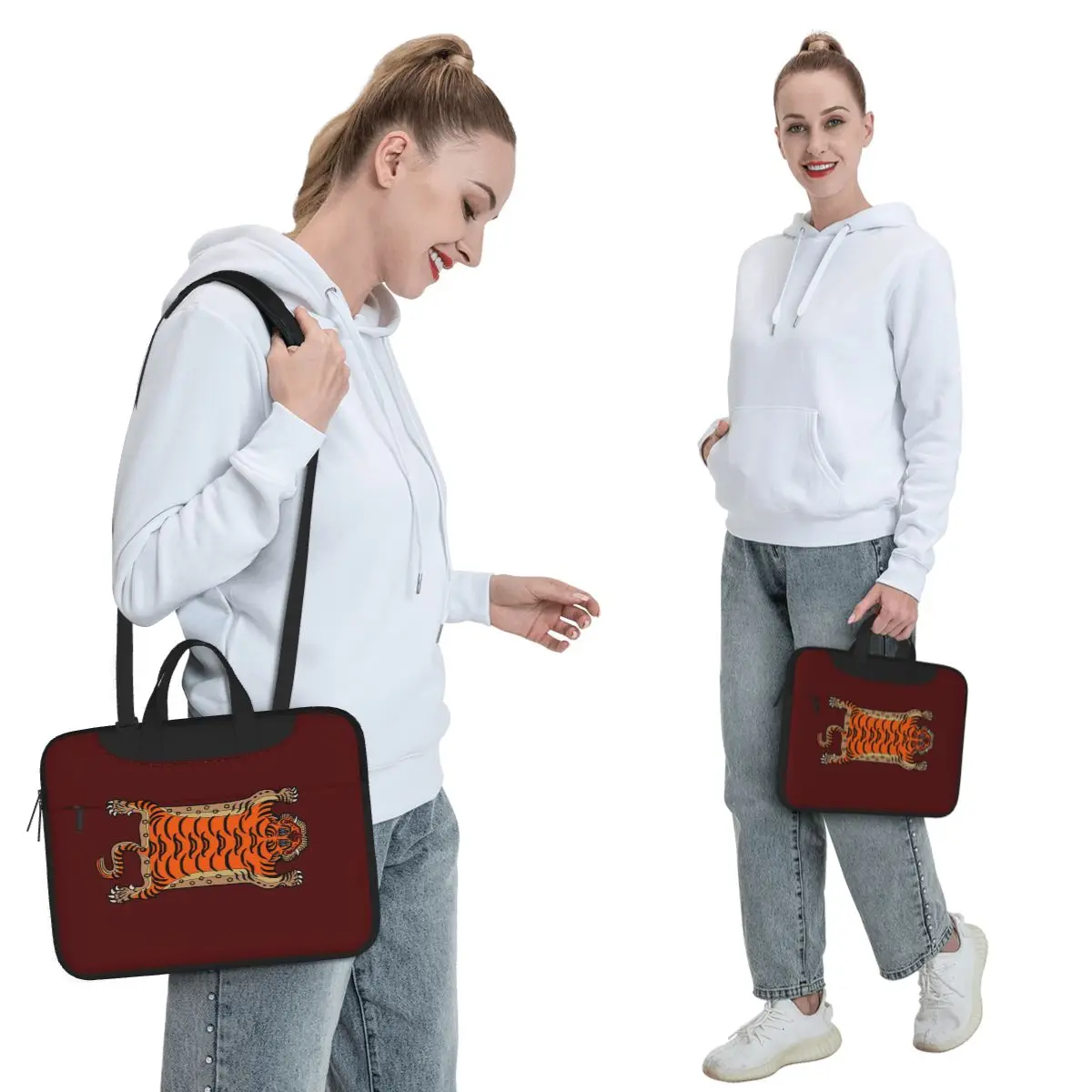 Tibetan Tiger Rug (9) Crossbody Laptop Bag Case Computer Bag 13 14 15.6 Inch Notebook Pouch for Macbook Pro Lenovo
