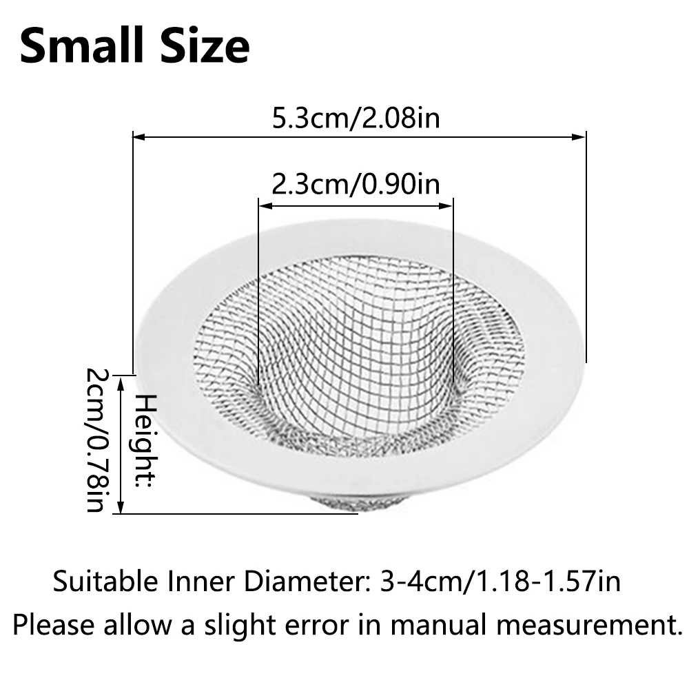 Premium Stainless Steel Kitchen Sink Strainers Anti-Clogging Mesh Drain Stoppers with Deep Baskets,Dishwasher Safe