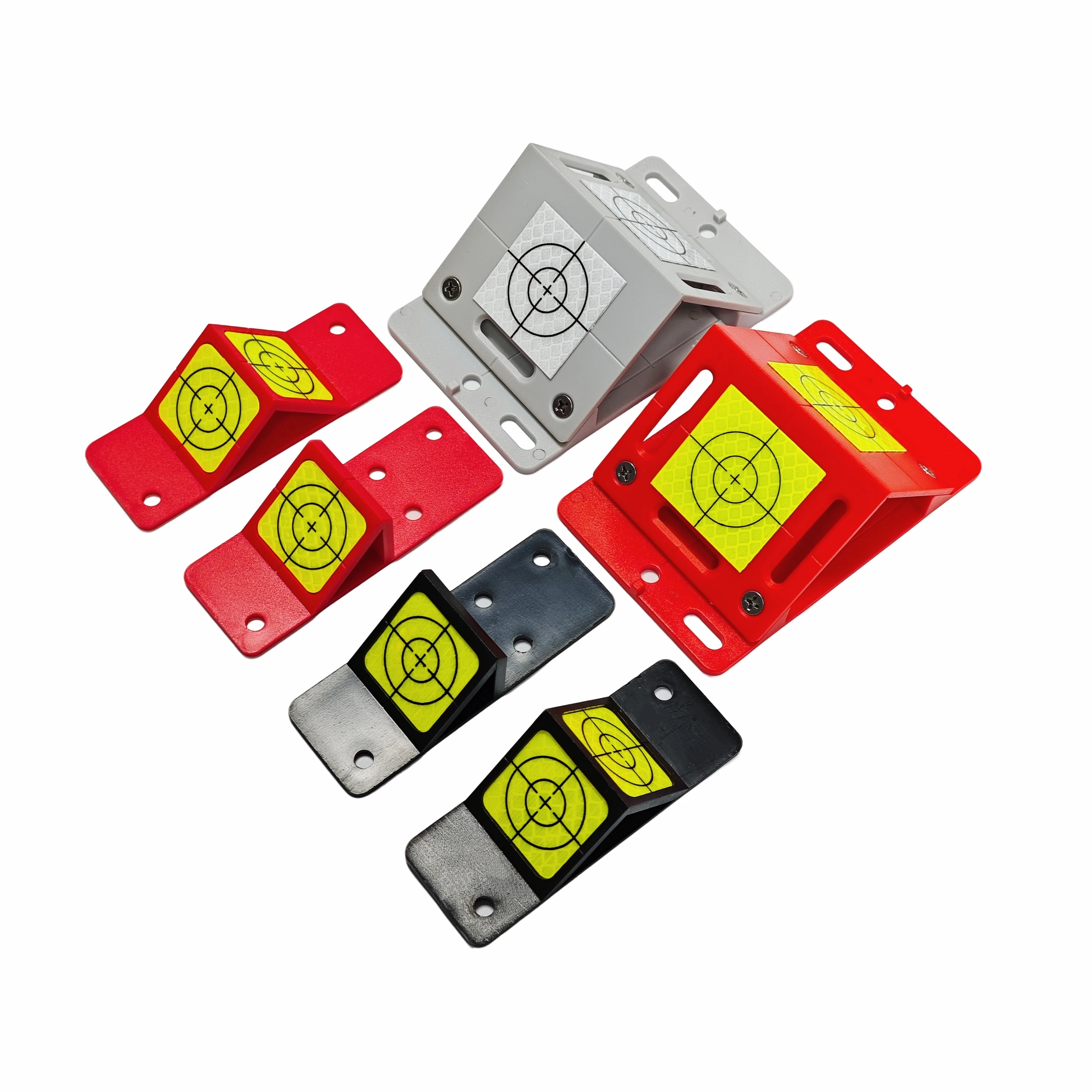 Single/Double Side Angle Measurement Plaquette Reflective Target with 30mm Fluorescent Green 3M Adhesive Sheet for Total Station