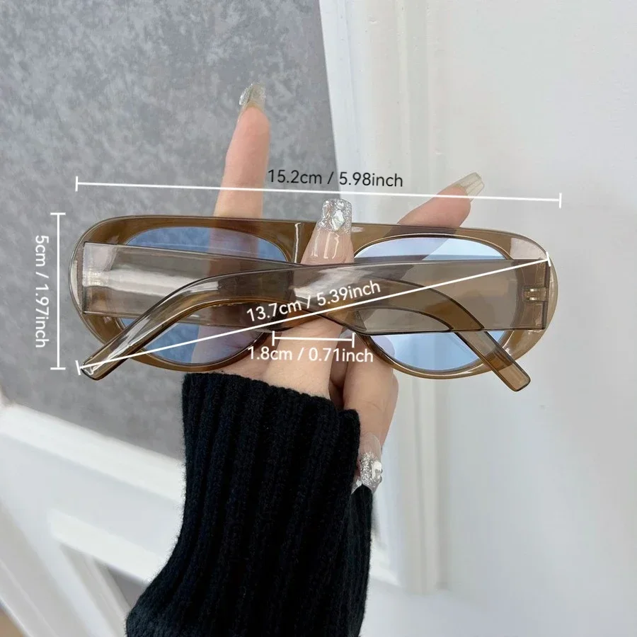 Designer Brand Square Sunglasses Women Men Colorful Big Frame Round Sun Glasses Female Mirror Colors Beautiful Fashion image 6