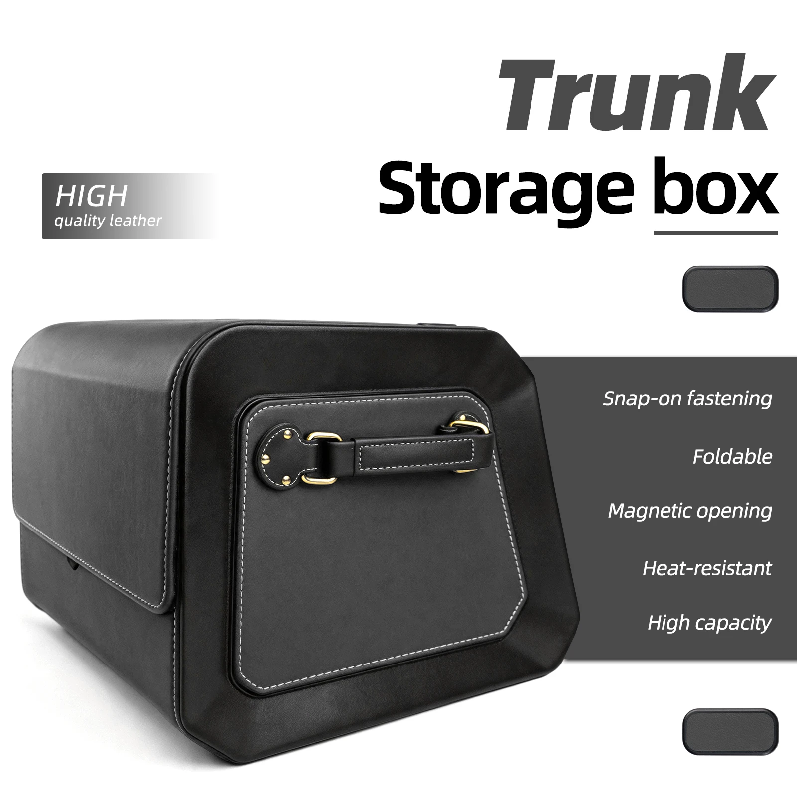 Car Trunk Organizer Box for Z4 G29 G20 X5 G05 X7 G07 G14 G15 G16 X3 G01 F97 F30 F10 Anti Scratch No Glue Snap PU Leather Case