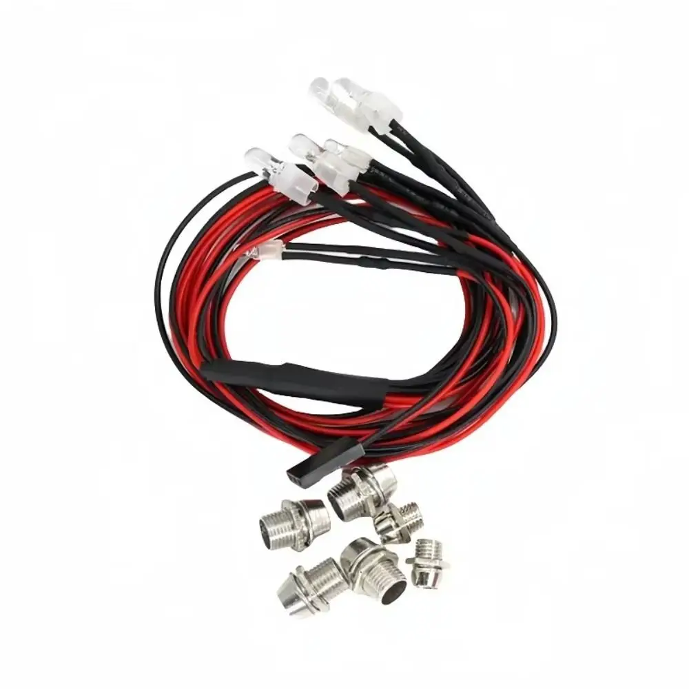 New 2 / 4 / 6 / 8 Lights RC LED Light 70cm Lenght Red White Lights Night Headlamps 3/5mm Headlights Model Drift Crawler Car