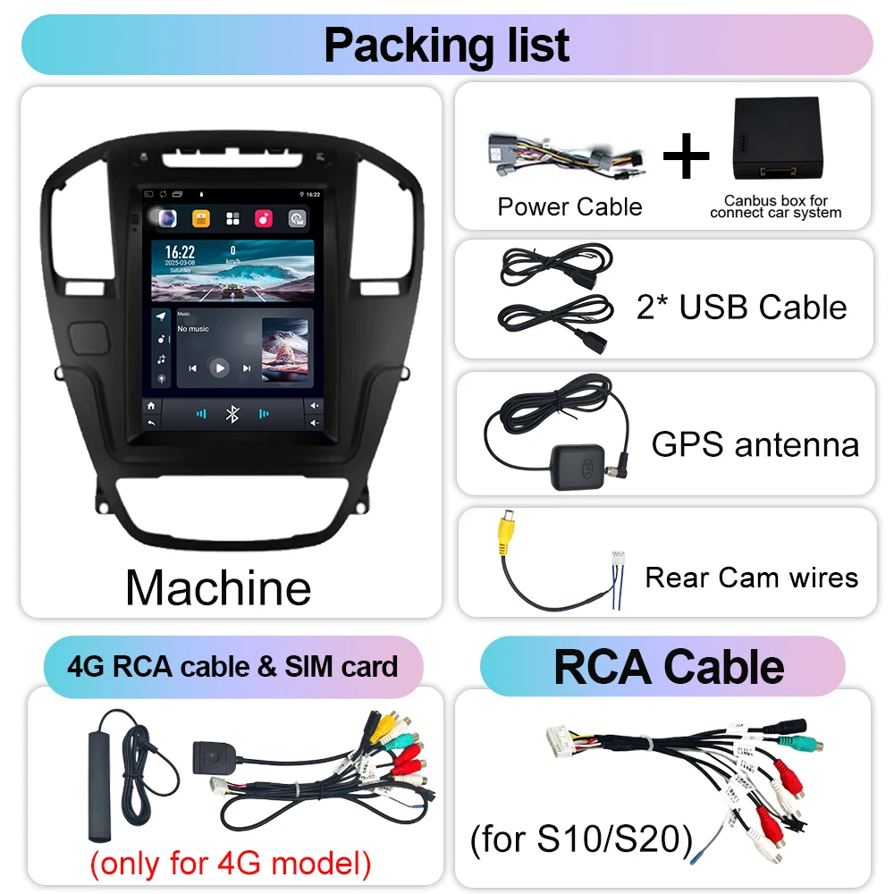 Radio de coche Android 15 de 9,7 pulgadas para Opel Insignia Buick Regal 2009 -2013 estéreo Multimedia NO pantalla Vertical 2Din Carplay 4G WIFI