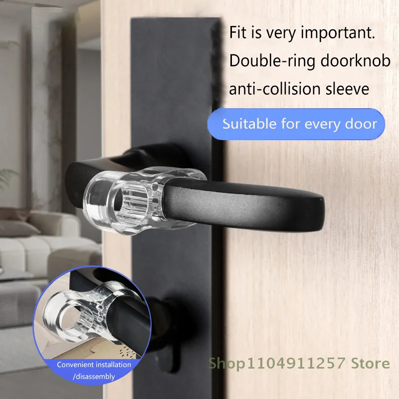 2/5/10 Buah Penahan Pintu PVC Pegangan Pintu Penyangga Pelindung Dinding Kenop Pintu Bumper Bantalan Tabrakan Dilindungi Furnitur Cincin Tahan Benturan