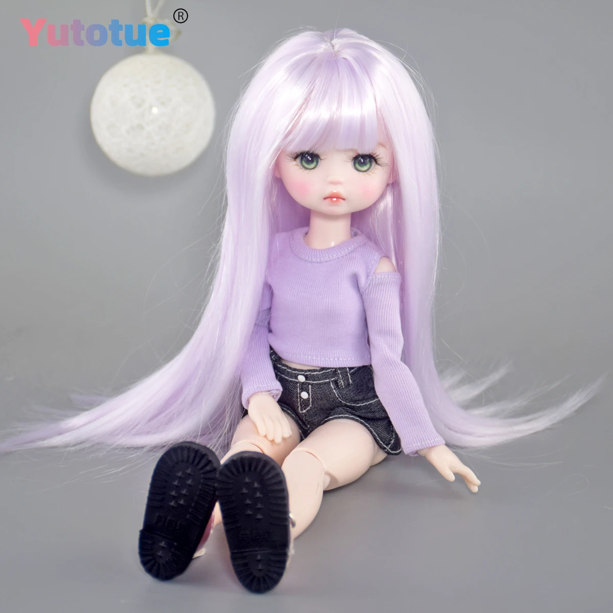 YUTOTUE 30 см высота кукла с зелеными глазами для девочек со съемным модным комплектом одежды прямой парик детский подарок
