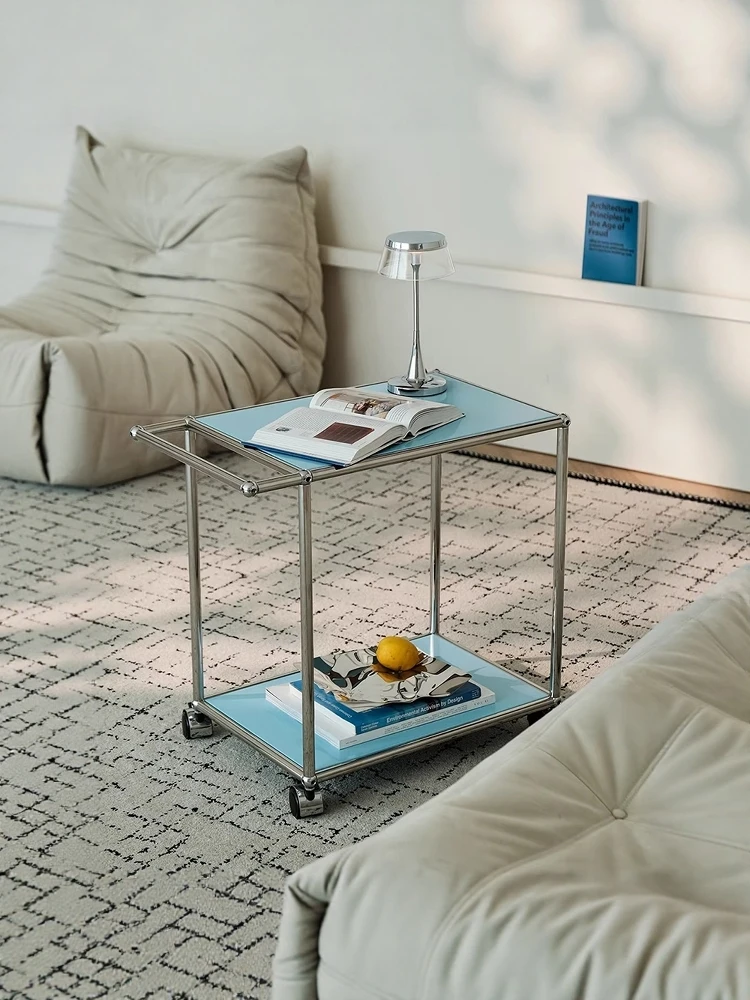 

Medieval module Bauhaus sofa side few small apartment stainless steel coffee table