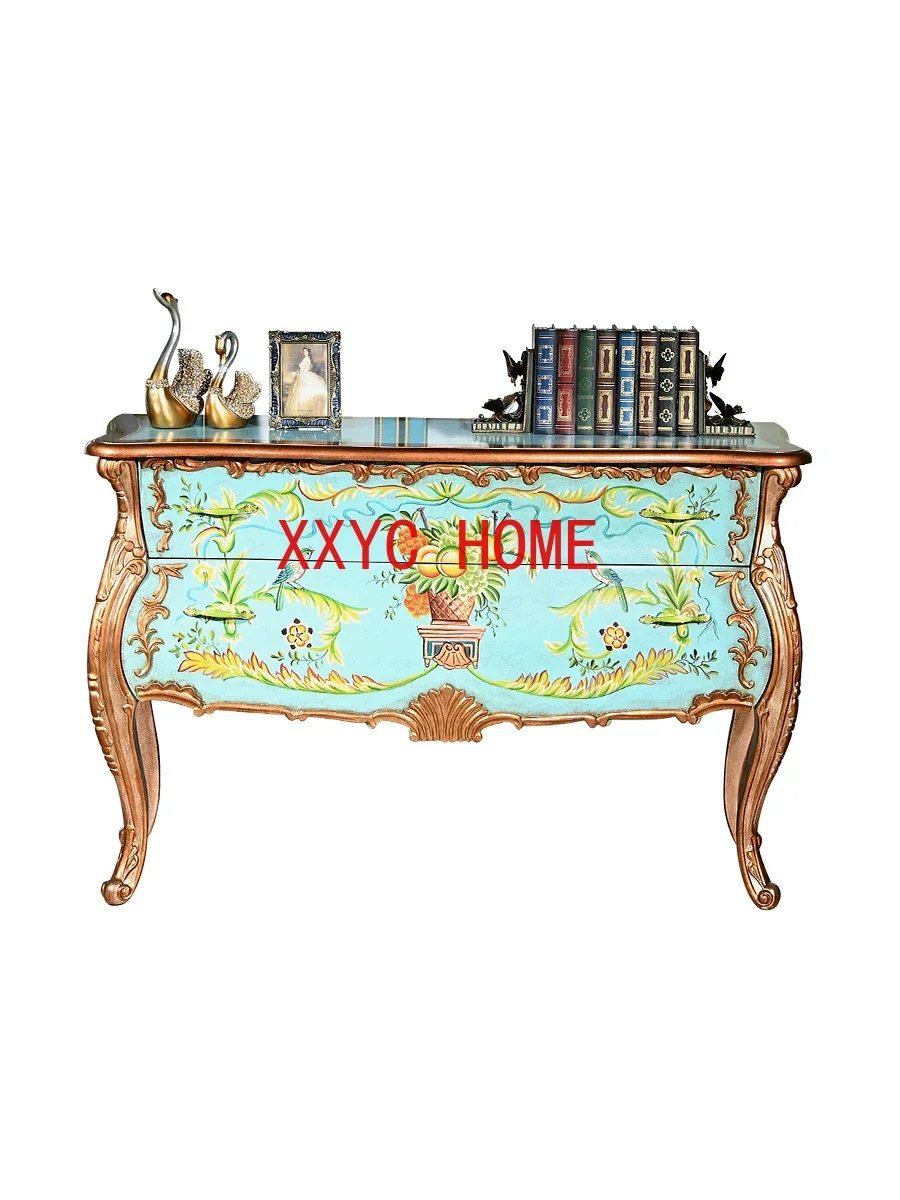 

American Country Painted Entrance Cabinet Doorway Storage Cabinet Hall Cabinet