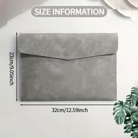 Personalized LOGO A4 Leather Business File Bag Custom Simple Big Capacity Waterproof Document Bag Fashion Briefcase Contract Bag 6